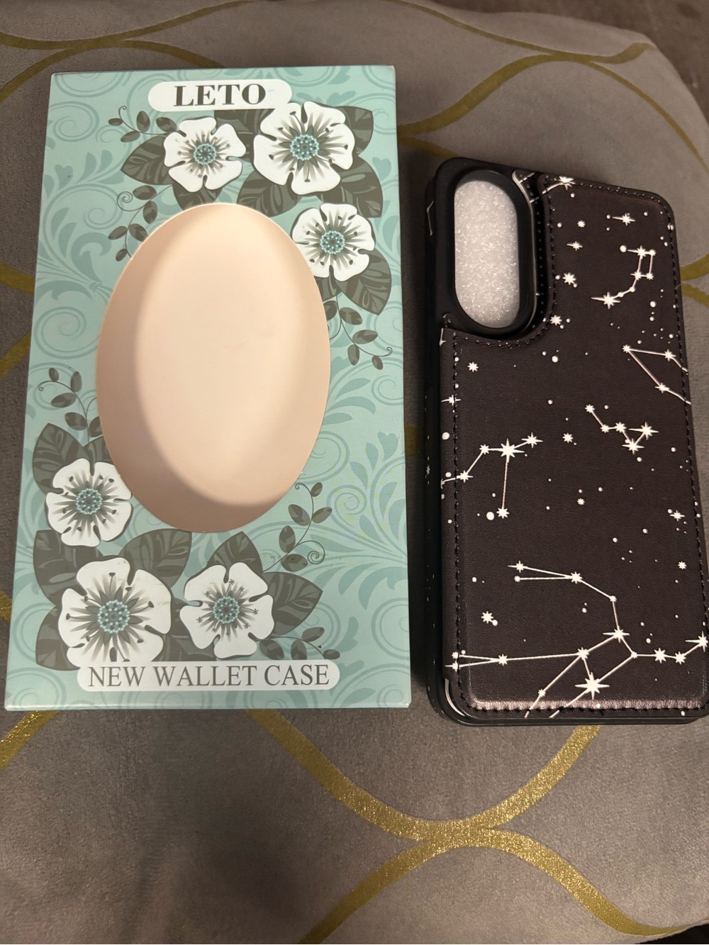 Black Constellation Wallet Phone Case